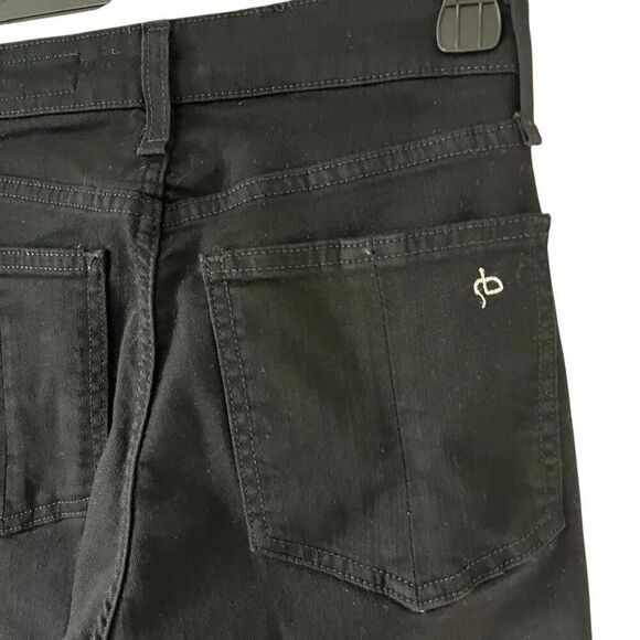 Rag & Bone Nina High waisted ankle cigarette Jeans Black Size 25 size 0 / 2 - Picture 9 of 16